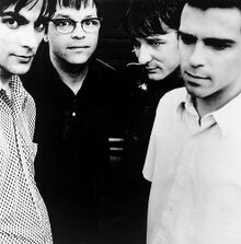 Promotional photo of Weezer in 1996 taken by Anton Corbijn, commonly used in concert posters